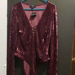 Velvet body suit sz 1x